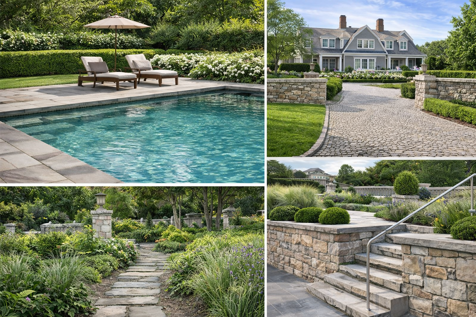 masonry and poolscape