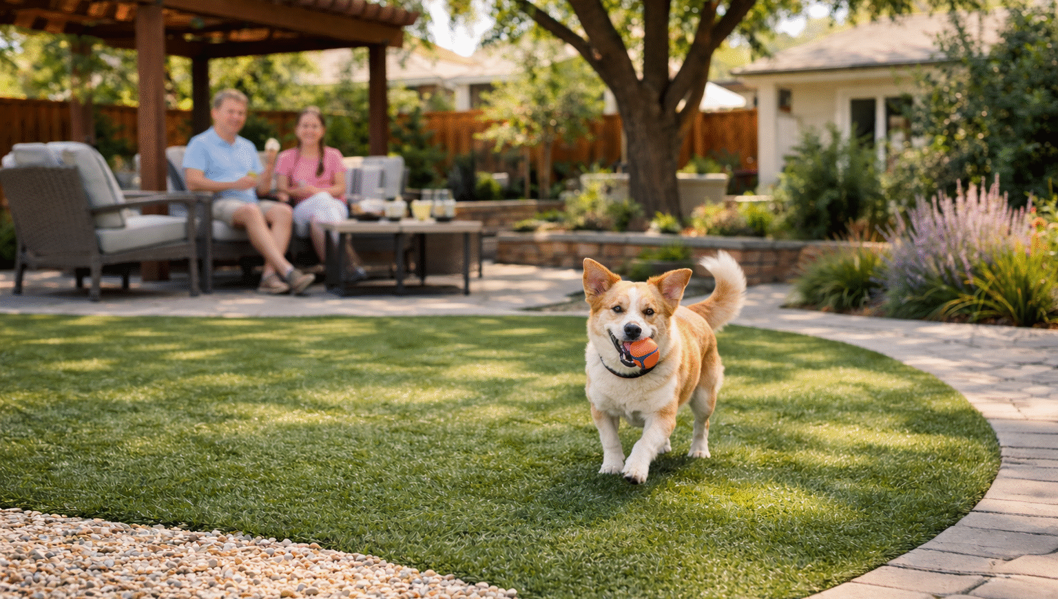 stress free, happy dog landscape creative design landcapes cdlhamptons easthampton southampton westhampton
