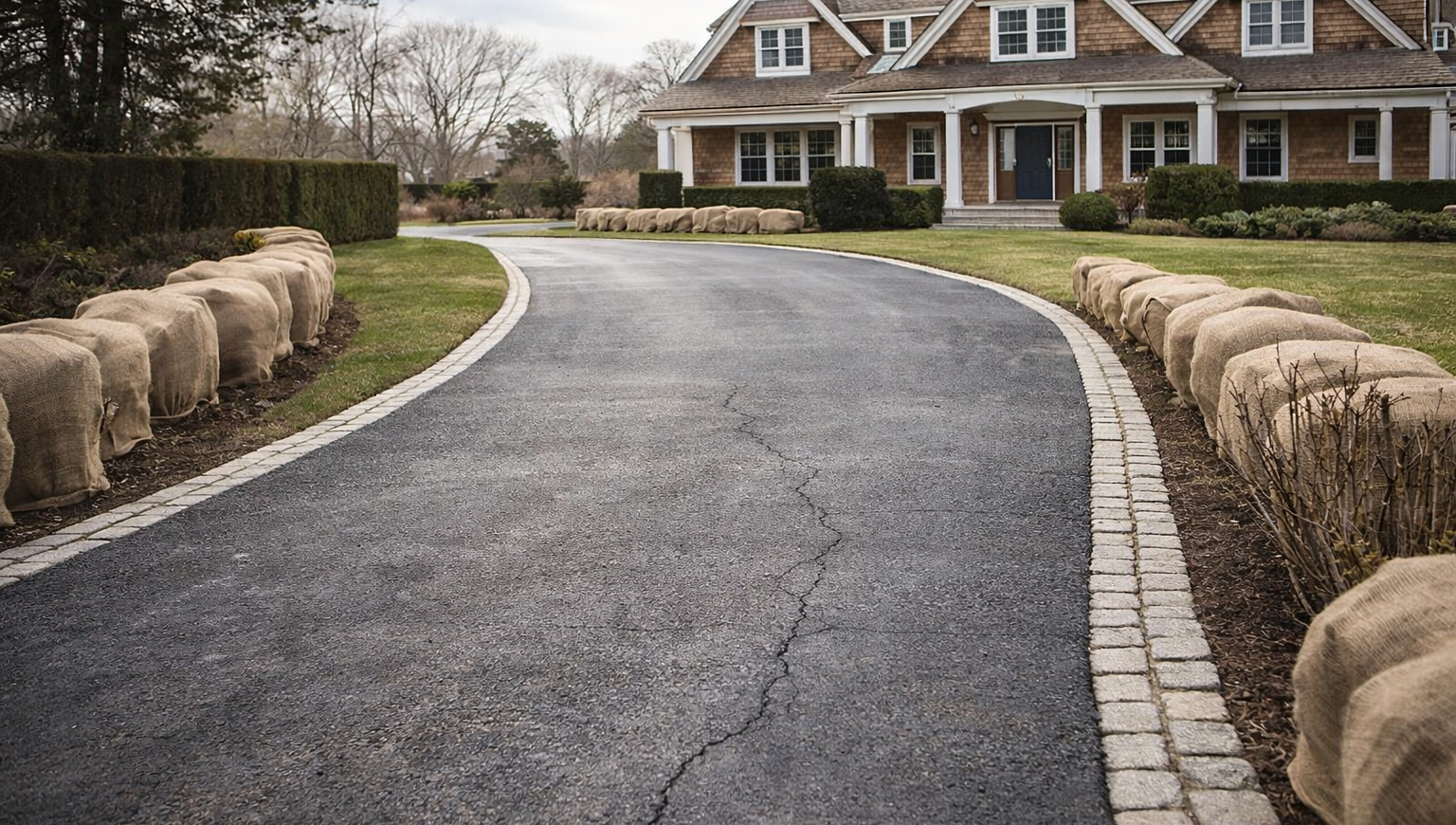 Asphalt driveway repair in wainscott new york and acrosss the hamptons