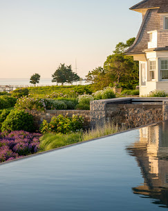 beautiful water feature, hamptons landscape design across the hamptons, plantings, landscape design and construction