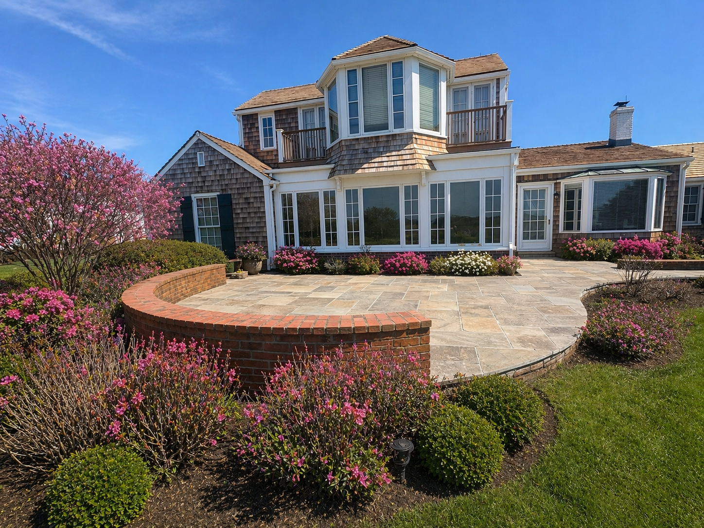 Coastal landscape planting on a Southampton, NY property
