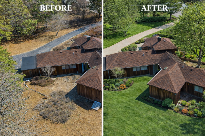 before and after creative design landscapes landscape maintenance