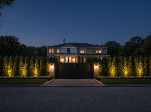 Receive a complimentary Landscape Security Lighting Plan + 2 walkway lights with any 100+ screening tree installation. LANDSCAPE DETAILS, CREATIVE TOUCH, LANDSCAPE LIGHTING, SCREENING TREES IN THE HAMPTONS, SECURITY SERVICES, LIGHTING SERVICES, LANDSCAPE SERVICES. EASTHAMPTON, SOUTHAMPTON, WESTHAMPTON, SAG HARBOR