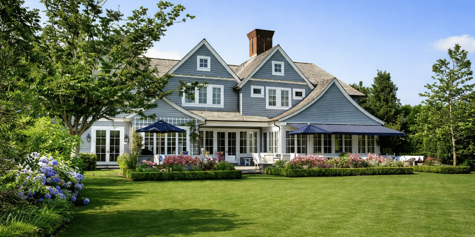 creative design landscaping southampton home, beautiful perennials